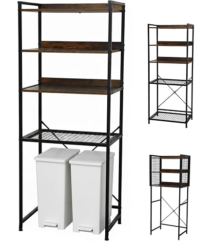 Amazon.co.jp: 弘益 キッチンラック ナチュラル 約60×46×100cm